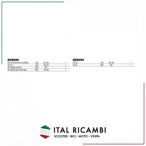 PASTIGLIE FRENO POSTERIORI SUZUKI RG...