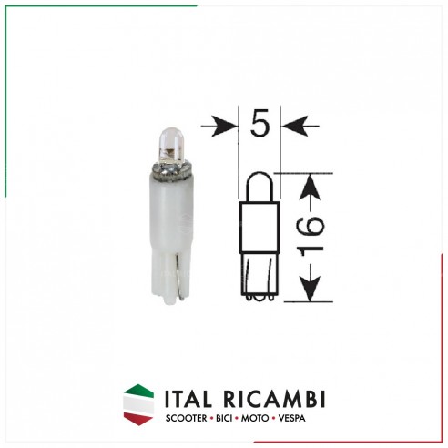 LAMPADA LED T3 CRUSCOTTO 12 VOLT...