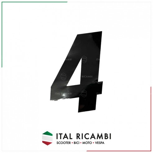 NUMERO 4 ADESIVO 14 X 8,50 NERO