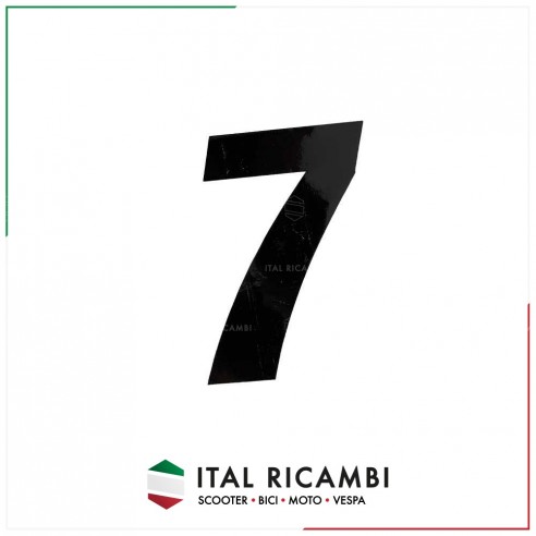 NUMERO 7 ADESIVO 14 X 8,50 NERO