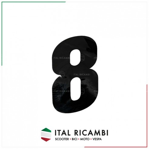 NUMERO 8 ADESIVO 14 X 8,50 NERO