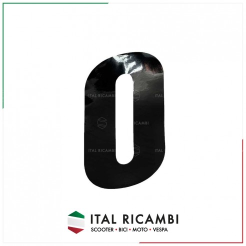 NUMERO 0 ADESIVO 14 X 8,50 UFO NERO