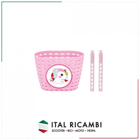 CESTINO PER BICICLETTA BIMBA ROSA...