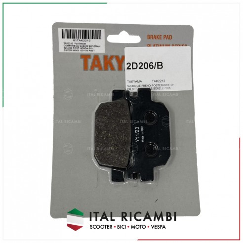 PASTIGLIE FRENO POSTERIORE SH 300 SH...