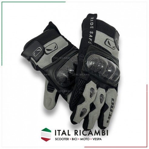 GUANTI MOTO ESTIVI VERA PELLE INSERTI...