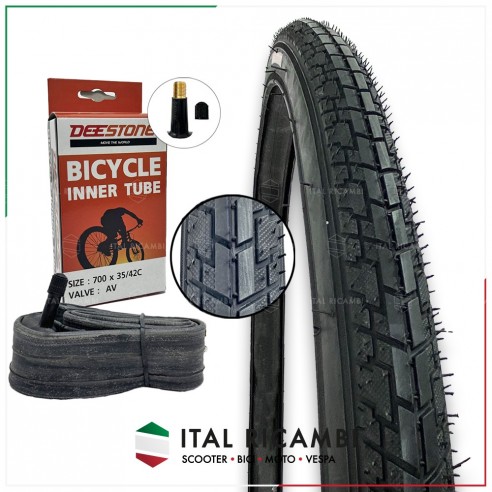 KIT COPERTONE E CAMERA D'ARIA BICI 28...
