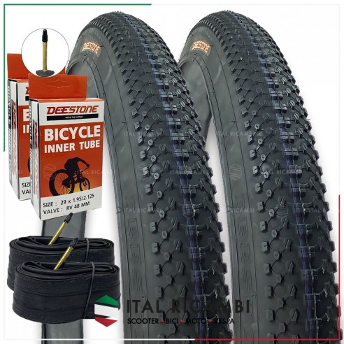 KIT 2 COPERTONI BICI 2 CAMERE D'ARIA...