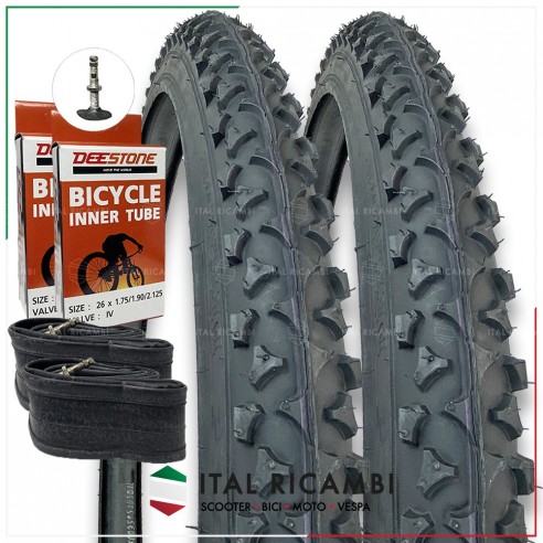 KIT 2 COPERTONI BICI 2 CAMERE D'ARIA...