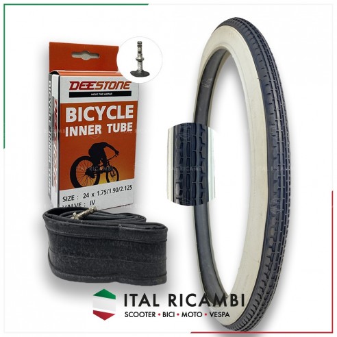 KIT COPERTONE E CAMERA D'ARIA BICI 24...