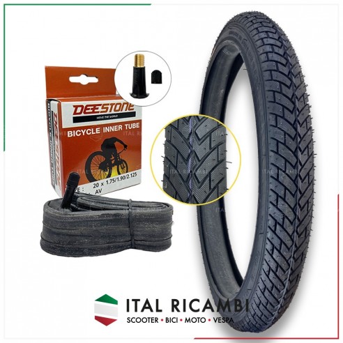 KIT COPERTONE BICI E CAMERA D'ARIA 20...