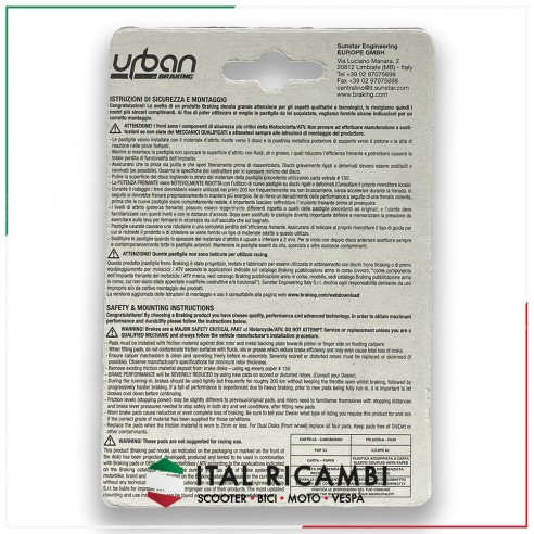 PASTIGLIE FRENO POST KYMCO GT 300...