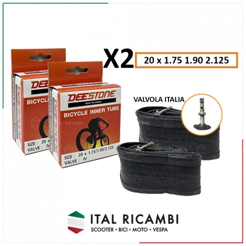COPPIA DUE 2 CAMERE D'ARIA BICI 20 x...