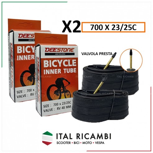 COPPIA DUE 2 CAMERE D'ARIA BICI CORSA...