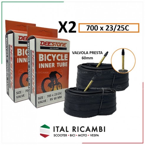 COPPIA DUE 2 CAMERE D'ARIA BICI CORSA...