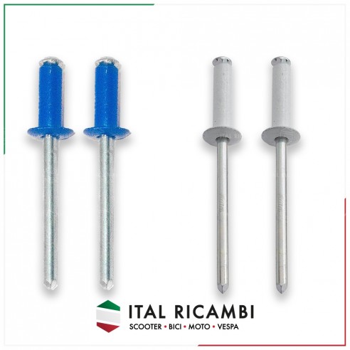 KIT 2 RIVETTI BIANCHI 2 RIVETTI BLU Ø...