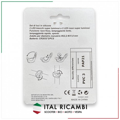 FANALINI LUCI LED 3 FUNZIONI SILICONE...