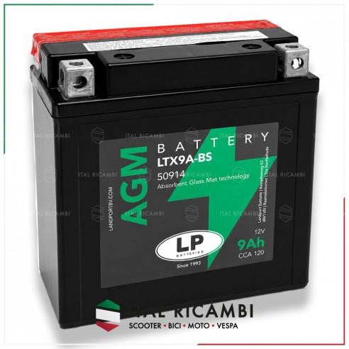 BATTERIA MOTO SCOOTER YTX9ABS 12V 9AH