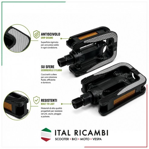 COPPIA PEDALI BICICLETTA PASSEGGIO...