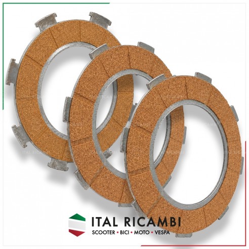 KIT SERIE 3 DISCHI FRIZIONE VESPA PX...