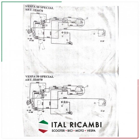 IMPIANTO ELETTRICO CABLAGGIO VESPA 50...