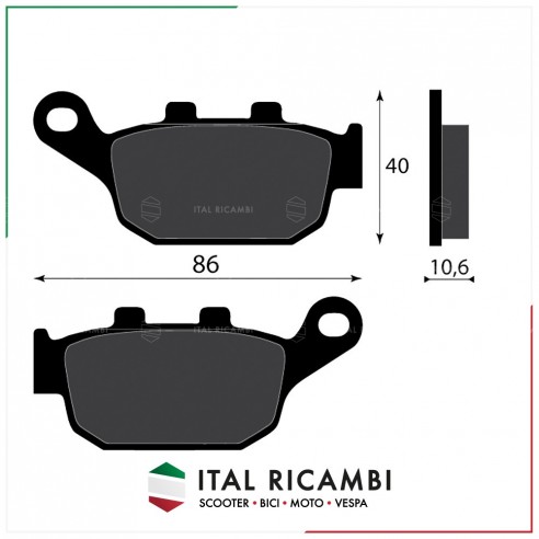 PASTIGLIE FRENO POSTERIORE HONDA CB...
