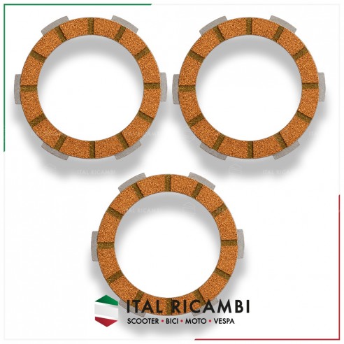 KIT SERIE 3 DISCHI FRIZIONE GUARNITI...