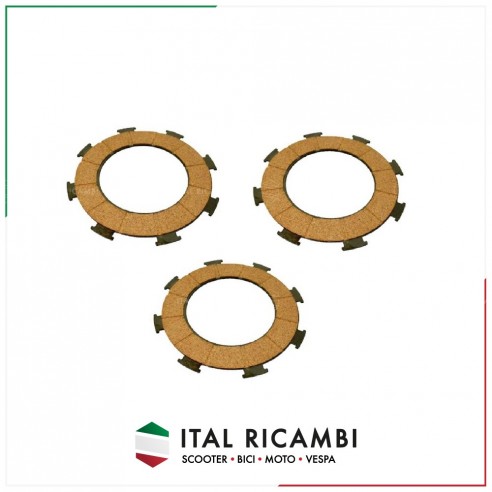 KIT SERIE 3 DISCHI FRIZIONE VESPA PX...