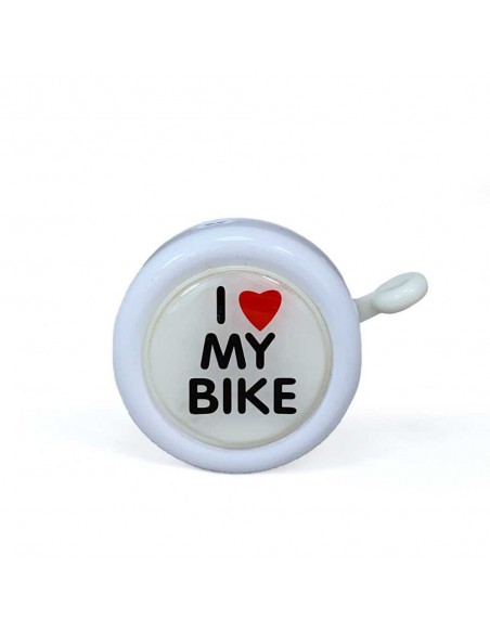 Fansport 4PCS Bicicletta Campanello Mini Regolabile I Love My Bike Stampa Campanello per Bici 